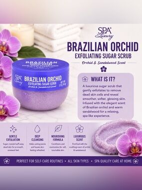 Brazilian Orchid Exfoliating Sugar Scrub
